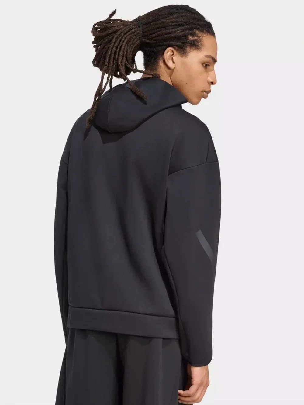 black adidas Z.N.E. Full-Zip Hooded Track Jacket Large